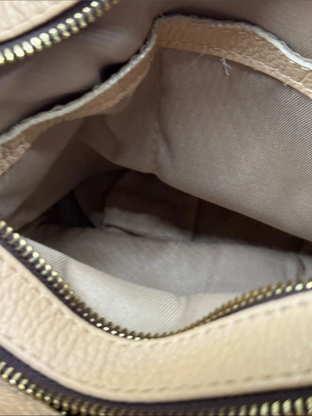 Valentina  Beige and Dark Brown Leather Mini Backpack / Bag